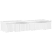 Szafki łazienkowe - Mexen Rivel szafka łazienkowa podumywalkowa 140 cm z blatem, 1 szuflada, ryflowana , biała mat - 91A20-14023-1-BFC01 - miniaturka - grafika 1