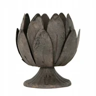 Świeczniki - ŚWIECZNIK KWIAT tealight metalowy RETRO śr. 11cm - miniaturka - grafika 1