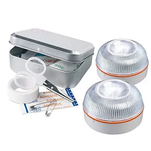 HELP FLASH PK2678 2 x lampa błyskowa, sygnał ostrzegawczy + latarka, DGT, V16, podstawa magnetyczna, automatyczna aktywacja i jako prezent, pudełko z zestawem pierwszej pomocy - Narzędzia samochodowe - miniaturka - grafika 1