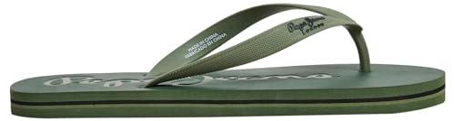 Pepe Jeans Męskie klapki Bay Beach Basic M, zielone (Khaki Green), 38, Zielony Khaki Zielony, 12 UK