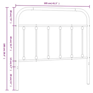 Metalowe wezgłowie, białe, 100 cm Lumarko! - Inne meble do sypialni - miniaturka - grafika 8