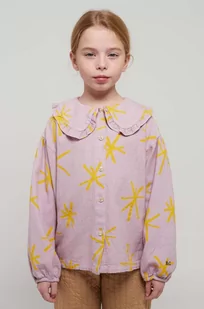 Bobo Choses koszula bawełniana dziecięca kolor fioletowy - Koszulki dla dziewczynek - miniaturka - grafika 1