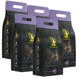 Cat Royale Lawenda żwirek bentonitowy 25l (5x5l) - Żwirek dla kotów - miniaturka - grafika 1