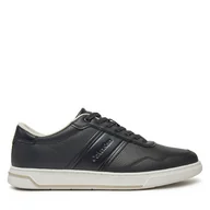 Sneakersy męskie - Sneakersy Calvin Klein Low Top Lace Up Logo HM0HM01653 Czarny - miniaturka - grafika 1