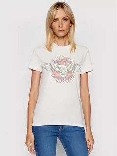 Koszulki i topy damskie - Lee T-Shirt Logo L44NEHNQ Biały Slim Fit - grafika 1