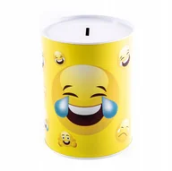Skarbonki - Skarbonka Puszka Metalowa Buźki Emoji Różne Wzory - miniaturka - grafika 1