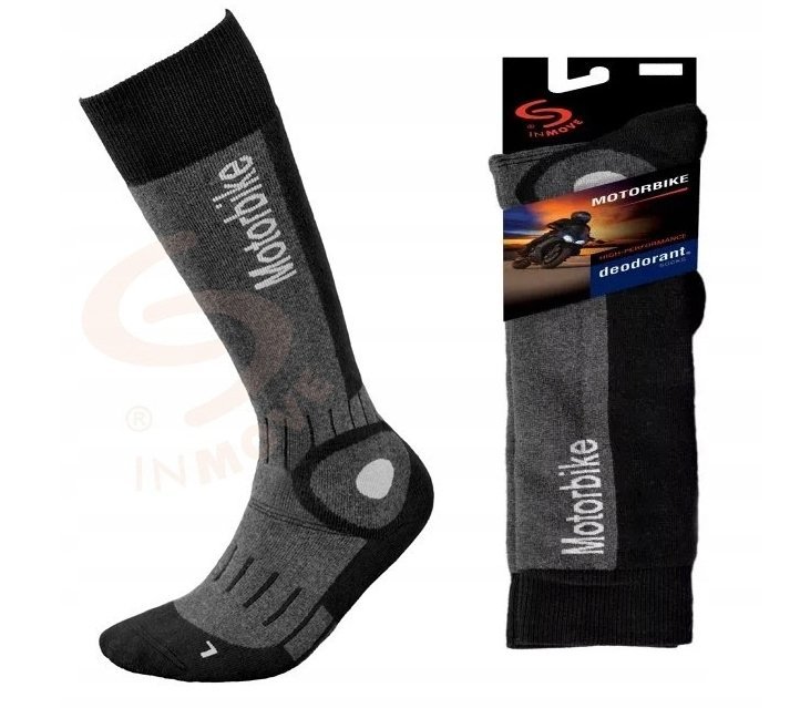 Podkolanówki Motocyklowe Skarpety Męskie Inmove Motorbike Profilowane 44-46