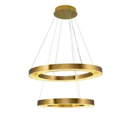 Lampy sufitowe - Lampa wisząca LED JESI LED/140W/230V 3000K średnica 100 cm brązowa - miniaturka - grafika 1