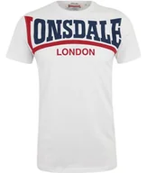 Koszulki męskie - T-shirt LONSDALE CREATON biały-XXL - miniaturka - grafika 1