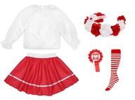 Dresy i komplety dla dziewczynek - ZESTAW NARODOWY BIAŁO-CZERWONY 134-140 5el - miniaturka - grafika 1