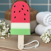 Rękawice i gąbki do kąpieli - TEMU 1 szt. Nadmierne gąbki do lodów z arbuza - Miękki, przyjazny dla skóry materiał konjacowy, idealny do kąpieli, czyszczenia kuchni i mycia kubków - miniaturka - grafika 1