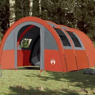 Namioty - vidaXL Namiot, 4-os., szaro-pomarańczowy, 483x340x193 cm, tafta 185T - miniaturka - grafika 1