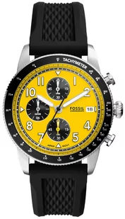 Zegarek Zegarek Fossil FS6044 SPORT TOURER Black Silicone Strap 42mm - Zegarki męskie - miniaturka - grafika 1