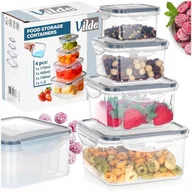 Akcesoria do karmienia - Pojemniki na żywność z pokrywką i uszczelką 4 szt. - miniaturka - grafika 1