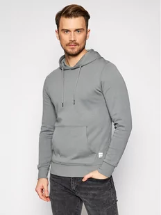 Jack&Jones Bluza JJebasic Sweat Hood Nooos 12182537 Szary Regular Fit - Bluzy męskie - miniaturka - grafika 1