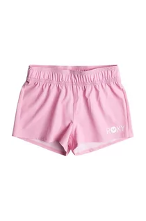 Spodnie i spodenki dla dziewczynek - Roxy szorty dziecięce RG ESSENTIALS kolor różowy gładkie - grafika 1