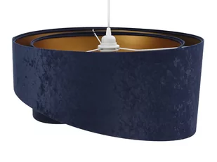 Lampa wisząca welurowa granatowy złoty tkanina pcv Lea BPS Koncept 060-044 - Lampy sufitowe - miniaturka - grafika 3