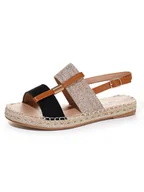 Espadryle damskie - C'M Espadryle w kolorze beżowo-jasnobrązowo-czarnym - miniaturka - grafika 1