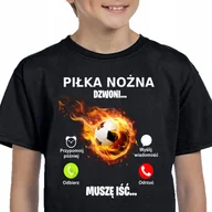 Piłka nożna - 3285 PIŁKARSKA KOSZULKA PIŁKA DZWONI 104 CZARNA - miniaturka - grafika 1