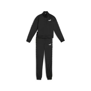 Dziewczęcy dres trykotowy ESS Tape PUMA Black - Odzież sportowa dziecięca - miniaturka - grafika 1