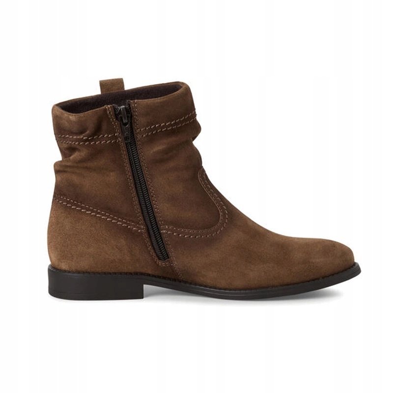 Tamaris Botki Damskie Skórzane Brązowe 1-25305-45-300 r.39