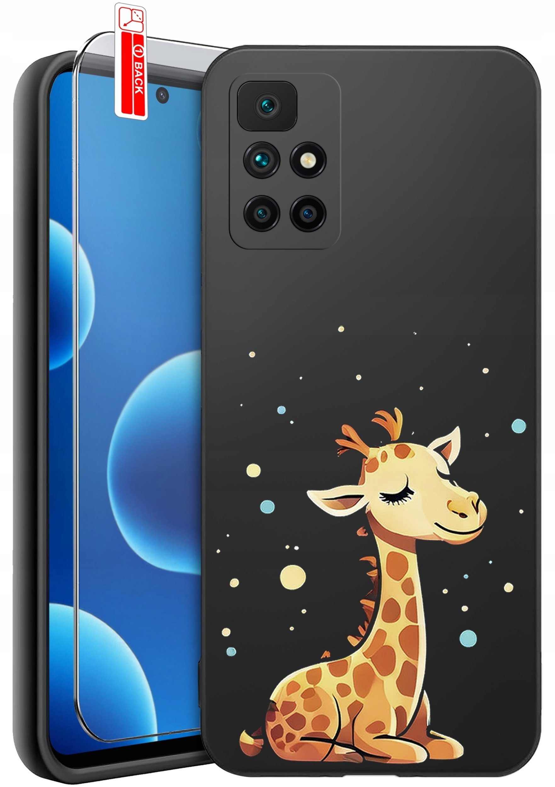 krainaGSM Etui Do Xiaomi Redmi 10 Wzory Silikonowe Matt Case + Szkło 9H