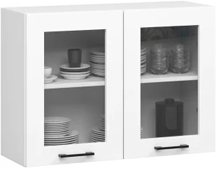 Biała szafka kuchenna z witryną B5-H17 - Szafki kuchenne Biała szafka kuchenna z witryną B5-H17 - Szafki kuchenne - miniaturka - grafika 1