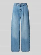 Spodnie damskie - Jeansy o luźnym kroju z czystej bawełny model ‘GIANNA’ - miniaturka - grafika 1