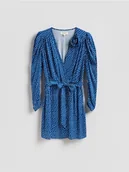 Sukienki - Reserved - Sukienka z wiskozy - niebieski - miniaturka - grafika 1