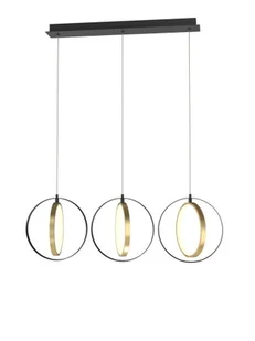 Valla lampa wisząca 3xLED/24W czarna/złota 7134-0310 - Lampy sufitowe - miniaturka - grafika 1