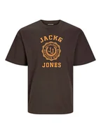 Koszulki męskie - Jack & Jones Koszulka w kolorze brązowym - miniaturka - grafika 1