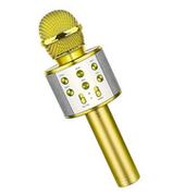 Mikrofony komputerowe - Bezprzewodowy Mikrofon Bluetooth Ws858 Karaoke Złoty - miniaturka - grafika 1