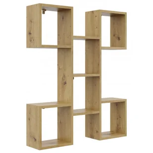 Regał na ścianę, półka dąb artisan H4-L97 - Półki do salonu - miniaturka - grafika 1