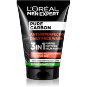 Żele do mycia twarzy - L´Oréal Paris L´Oréal Paris Men Expert Pure Carbon Anti-Imperfection 3in1 żel oczyszczający 100 ml dla mężczyzn - miniaturka - grafika 1