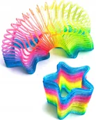 Zabawki interaktywne dla dzieci - SPRĘŻYNKA GWIAZDKA KOLOROWA SCHODZI PO SCHODACH - miniaturka - grafika 1