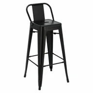 Taborety i hokery - Tolix DKWADRAT Hoker Paris Back short 75cm black insp. 178319 - miniaturka - grafika 1