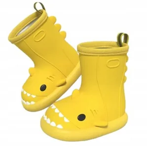 WYGODNE KALOSZE DAMSKIE REKINY SHARK-i GUMOWE BUTY 36 - Kalosze damskie - miniaturka - grafika 1