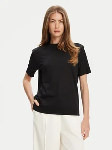 Calvin Klein T-Shirt LV044B206G Czarny Regular Fit - Koszulki i topy damskie - miniaturka - grafika 1