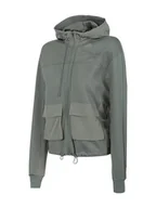 Kurtki i kamizelki sportowe damskie - 4F Bluza w kolorze khaki - miniaturka - grafika 1