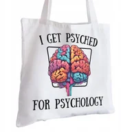 Torby i wózki na zakupy - Torba Bawełniana biała dla Psychologa Na Prezent ekologiczna Trwały Nadruk - miniaturka - grafika 1