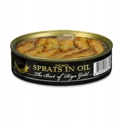 Konserwy i dania rybne - Riga Gold Książęce Szproty wędzone w oleju 160g - miniaturka - grafika 1