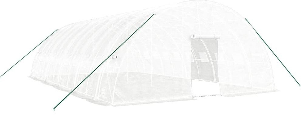 Prolenta Premium - Szklarnia z ramą stalową biała 60 m² 10x6x2,85 m