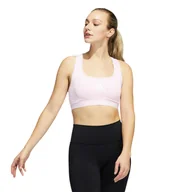 Bielizna sportowa damska - Biustonosz damski adidas  PWR Mid-Support Clear Pink L AC - miniaturka - grafika 1