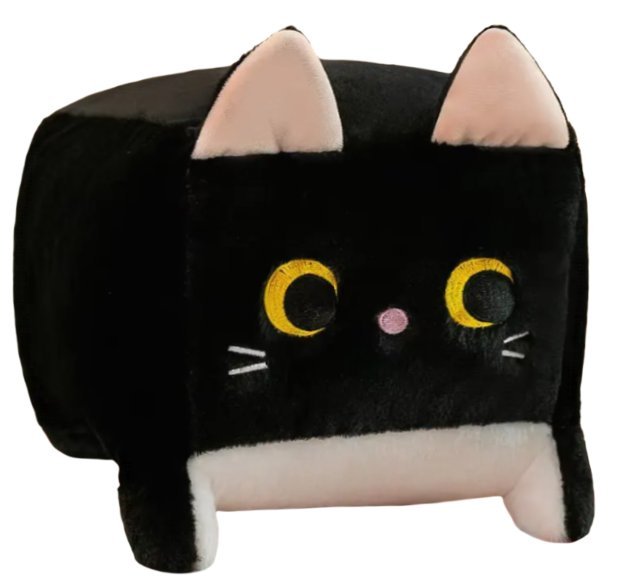 MASKOTKA KWADRATOWY KOT PLUSZOWY KOTEK ZABAWKA 20 CM