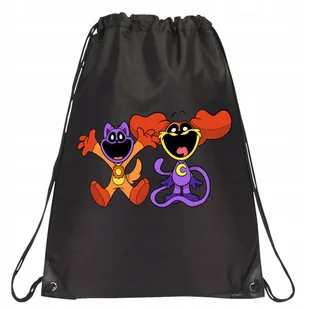 P116 PLECAK WOREK NA BUTY TORNISTER CATNAP BAJKA JAKOŚĆ CZARNY PREZENT - Torby szkolne - miniaturka - grafika 1