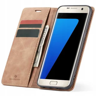 Spacecase Etui Wallet Galaxy S7 Edge light brown - Etui i futerały do telefonów Spacecase Etui Wallet Galaxy S7 Edge light brown - Etui i futerały do telefonów - miniaturka - grafika 1