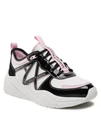 Trampki damskie - Armani Exchange Comfortable Fit, Colour Contrasts, Trampki damskie, Opt White Black, 36 EU - miniaturka - grafika 1