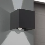 Lampy ogrodowe - ORION Kinkiet zewnętrzny LED Cube-S, antracyt, metal, czujnik - miniaturka - grafika 1