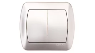 Kontakt Simon Wyłącznik ścienny Akord świecznikowy AW5/26 aluminium srebrny - Wyłączniki światła i elektryczne - miniaturka - grafika 1