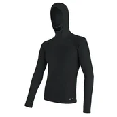 Koszulki sportowe męskie - Męska koszulka Sensor Merino DF s kapucí Rozmiar: M / Kolor: czarny - miniaturka - grafika 1